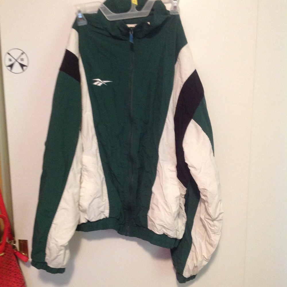 Vintage Reebok green & white windbreaker - SOLD